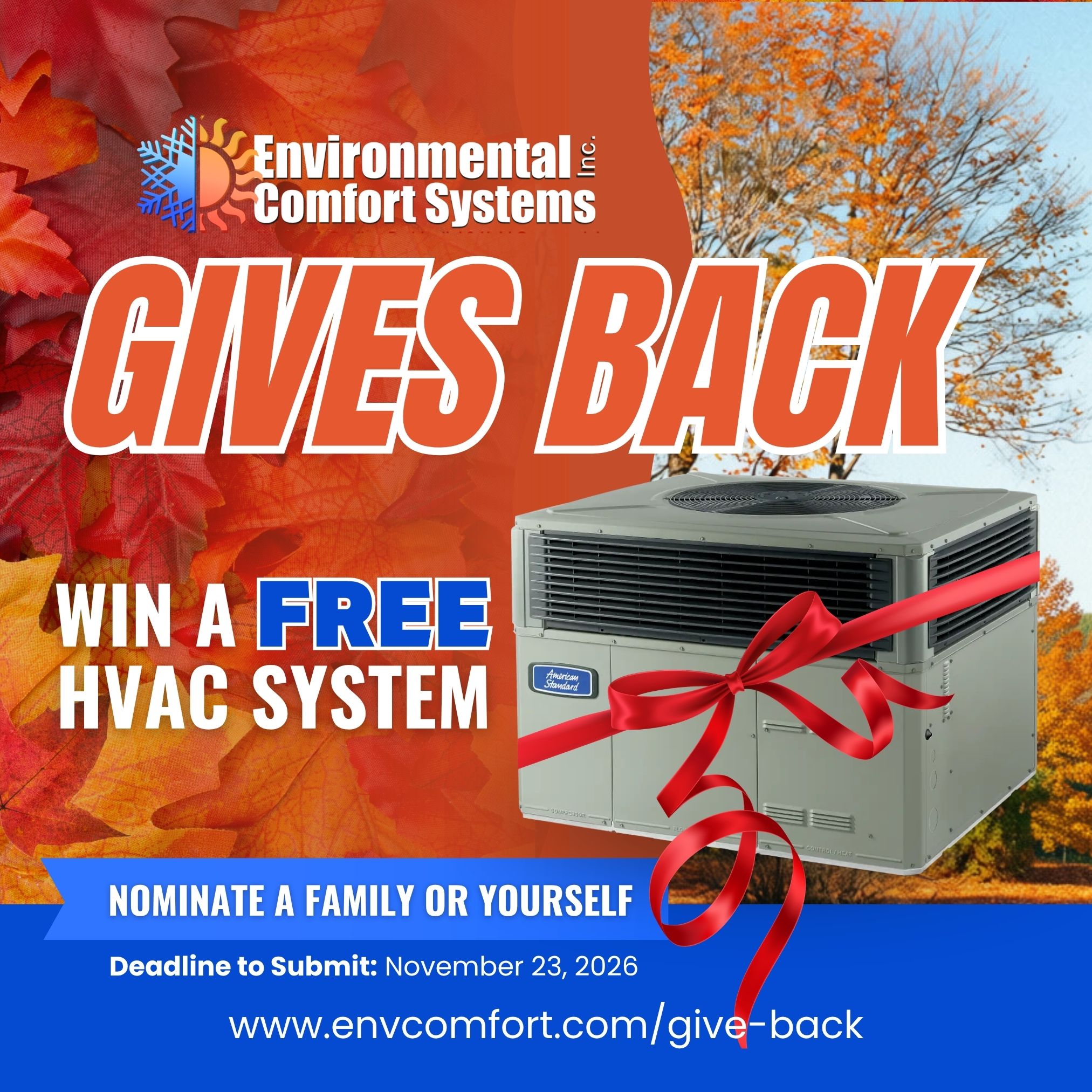 ECS Gives Back HVAC System Giveaway